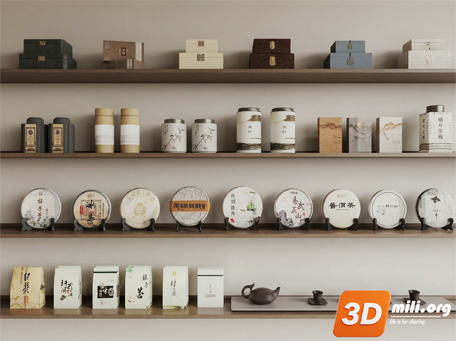 Tea Set 3D Model